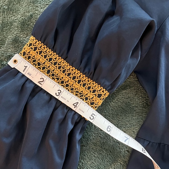 Elizabeth and James Navy Tiered Peasant Mini Dress - Picture 10 of 10